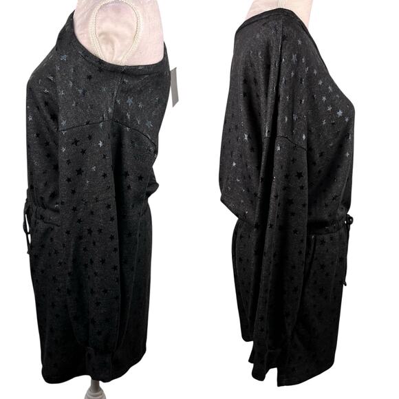 Le Lis Collection Romper Black Stars LS Pockets Off Shoulder New - Picture 7 of 16